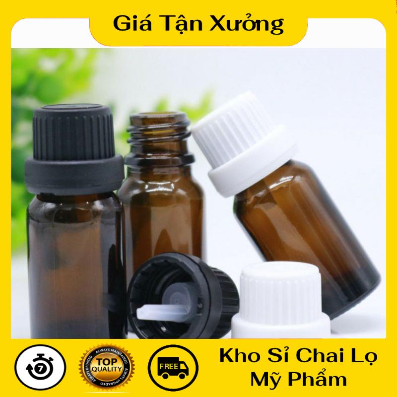 Lọ chiết tinh dầu thủy tinh nắp vặn đen nhỏ giọt , lọ đựng tinh dầu .