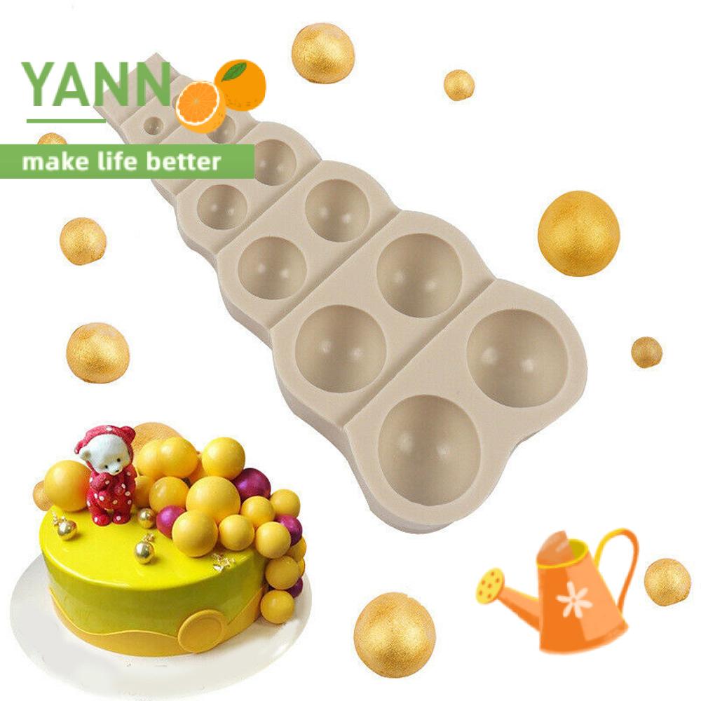 Khuôn Silicone Tạo Hình Làm Bánh Kẹo Hình Nửa Quả Cầu 3d Nhiều Kích Thước