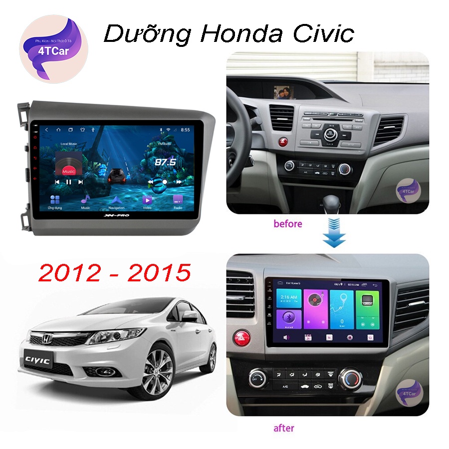 Mặt dưỡng Honda Civic 2012-2015 (9 inch)