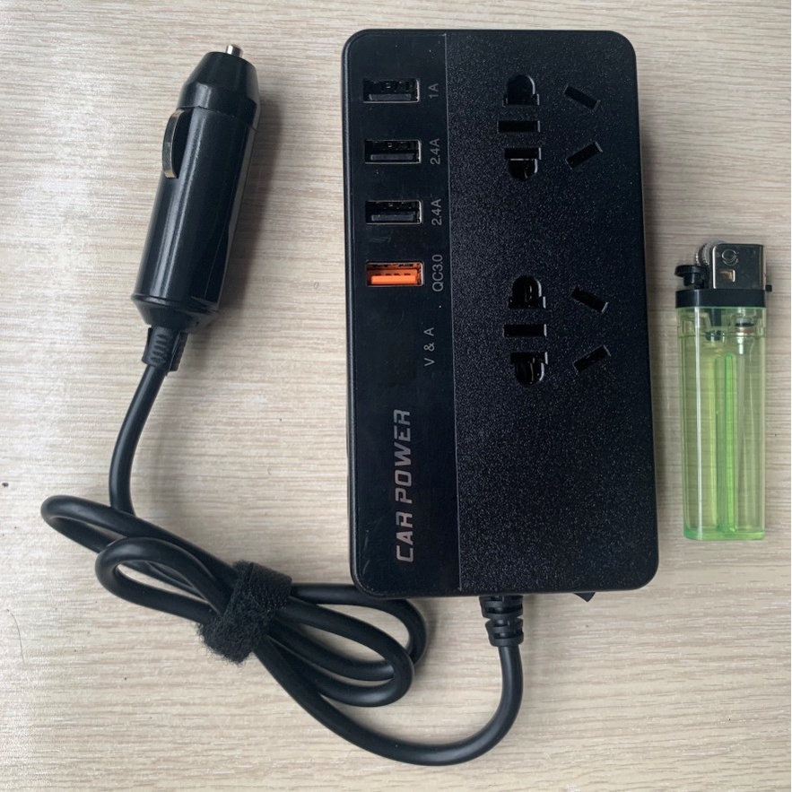 Tẩu chuyển đổi điện INVERTER 24V lên 220V dùng trên các dòng ô tô công suất 200W