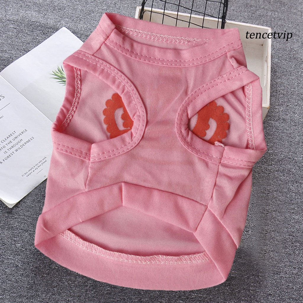 Áo sát nách thoáng khí in họa tiết thời trang xuân hè dành cho thú cưng