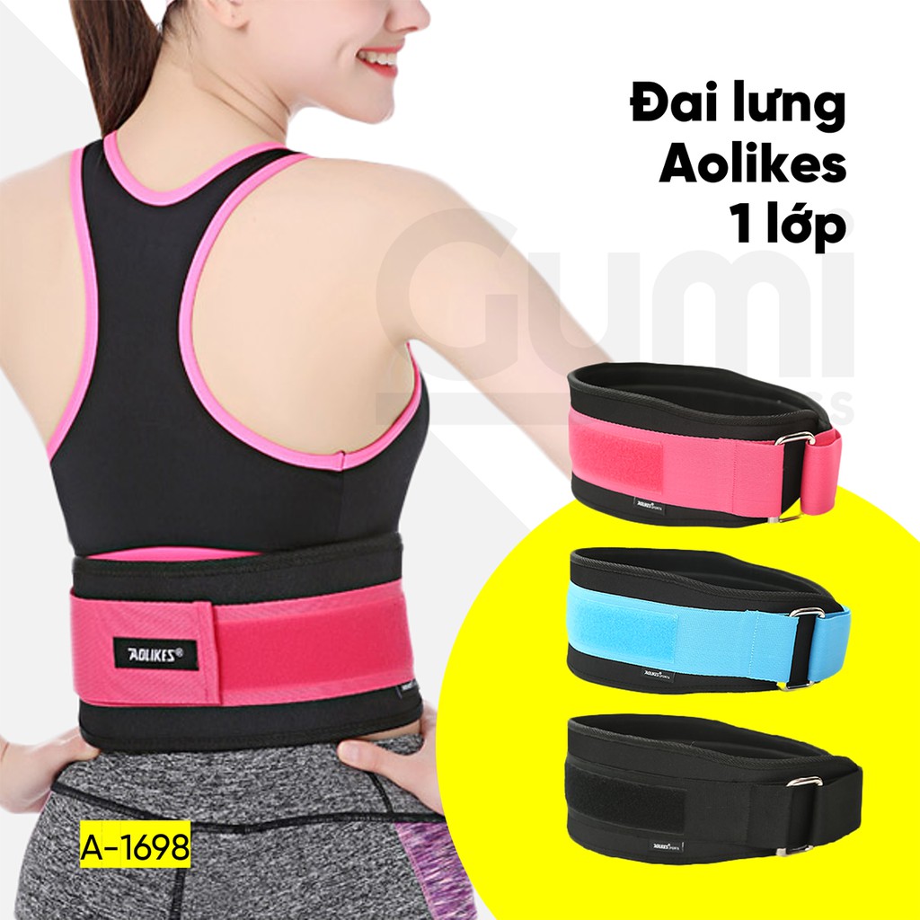 Đai Lưng 1 Lớp Aolikes A-1698 | Đai Lưng Bảo Vệ Tập Gym, Thể Thao Cao Cấp Chính Hãng