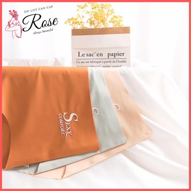 Combo 5 Quần Lót Nữ Su Lụa Ép Viền KHÔNG ĐƯỜNG MAY Cạp Cao Sexy Comfort - Rose Q208