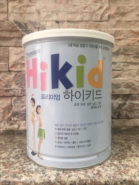 Sữa Hikid Hàn Quốc vị Vani lon 600g