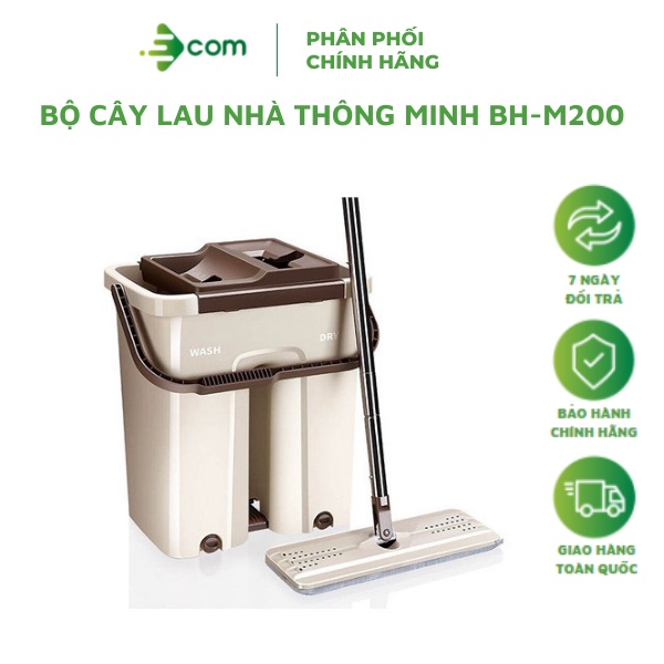 Bộ cây lau nhà thông minh kèm thùng vắt 2 ngăn sizes trung BH-M900