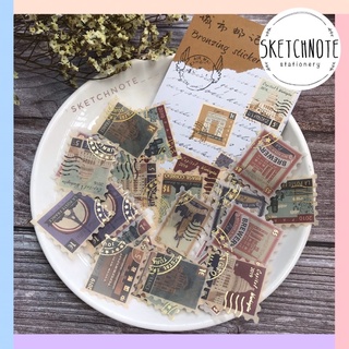 Sticker vintage dập vàng gold ST014