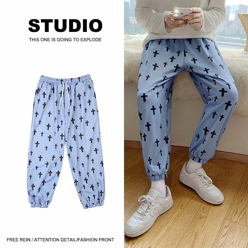 Men's Jogger pants Korean fashion personality pattern size M-2Xl