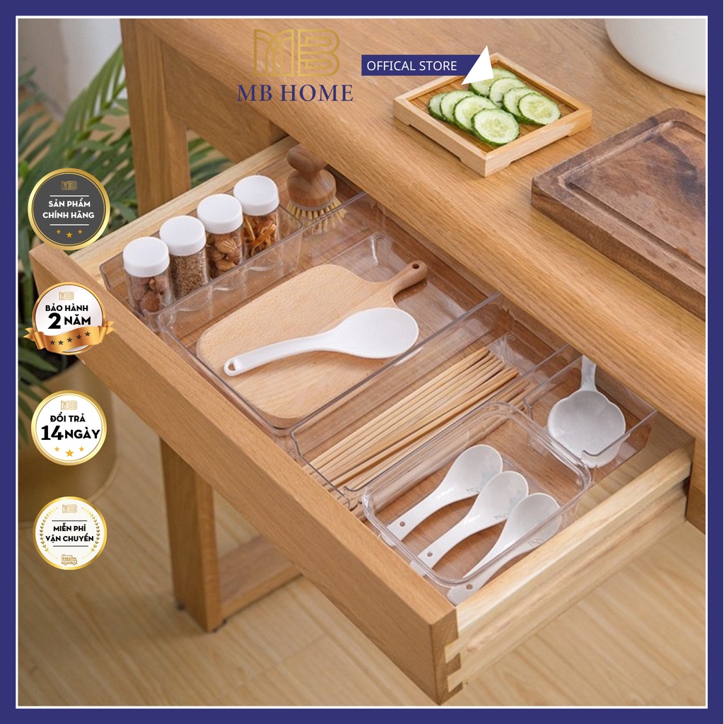 Khay Chia Ngăn Kéo Tủ Đựng Mỹ Phẩm Tiện Gọn - Khay Đựng Đồ Chia Ngăn Đựng Đồ Dùng Nhà Bếp Tiện Lợi (Ncp05)