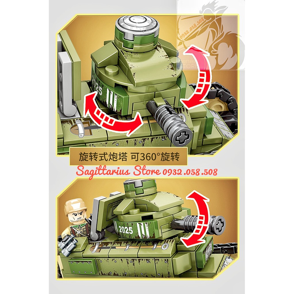 Lego Sembo 101269 Lắp Ráp Xe Tank Chiến Đấu