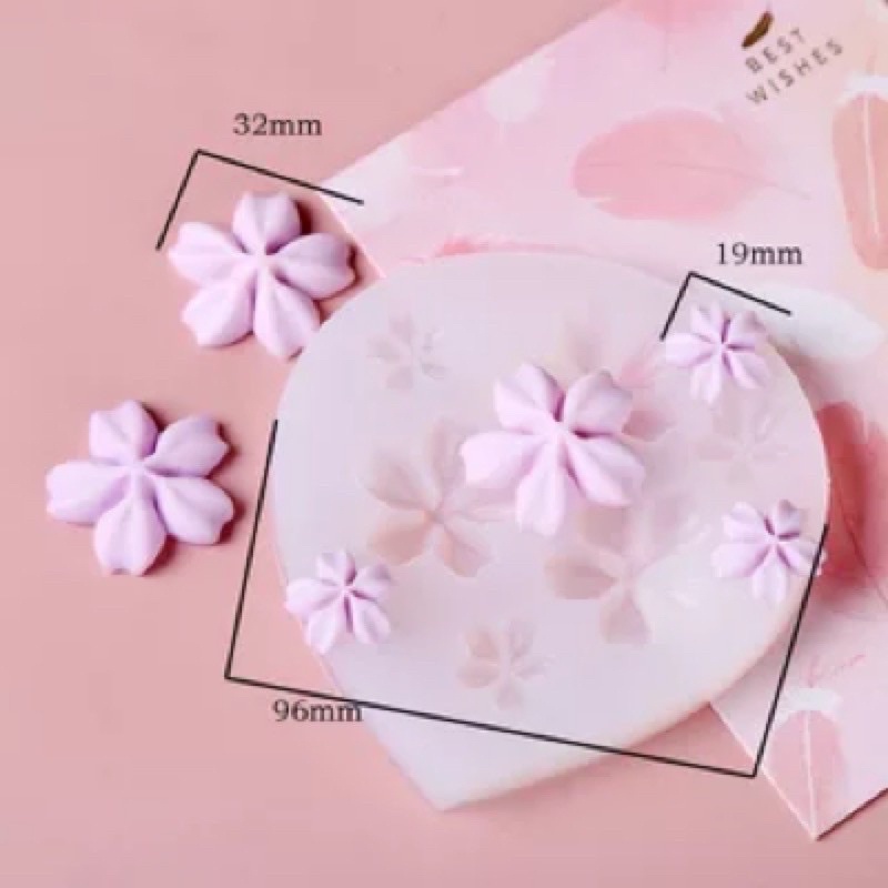 silicon hoa anh đào nhiều size làm bánh