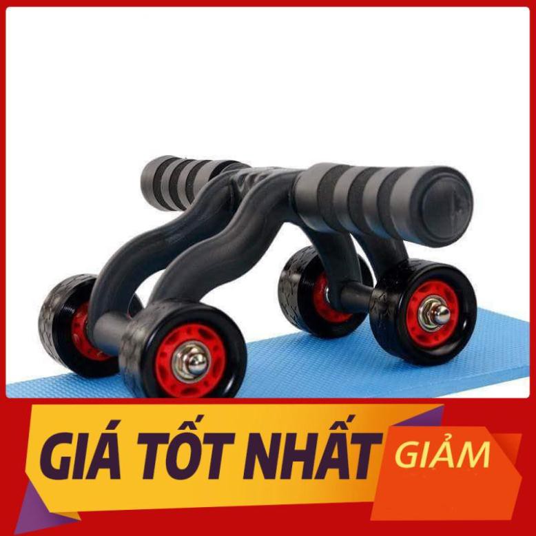 GIẢM GIÁ SÂU Con Lăn Tập Bụng 4 Bánh Max Sport Tặng Kèm Thảm MS-47
