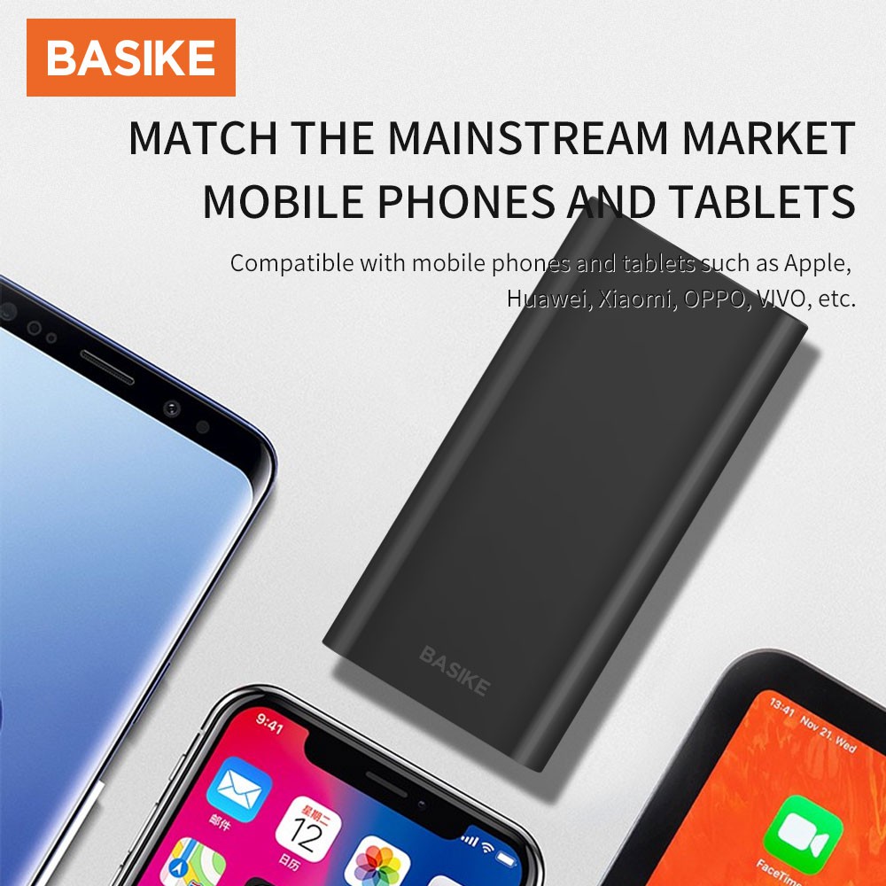 Sạc Dự Phòng &lt;br&gt;BASIKE 20000mAh 2 Cổng USB Màn Hình LED Kỹ Thuật Số Cho iPhone Huawei Samsung Xiaomi OPPO Realme