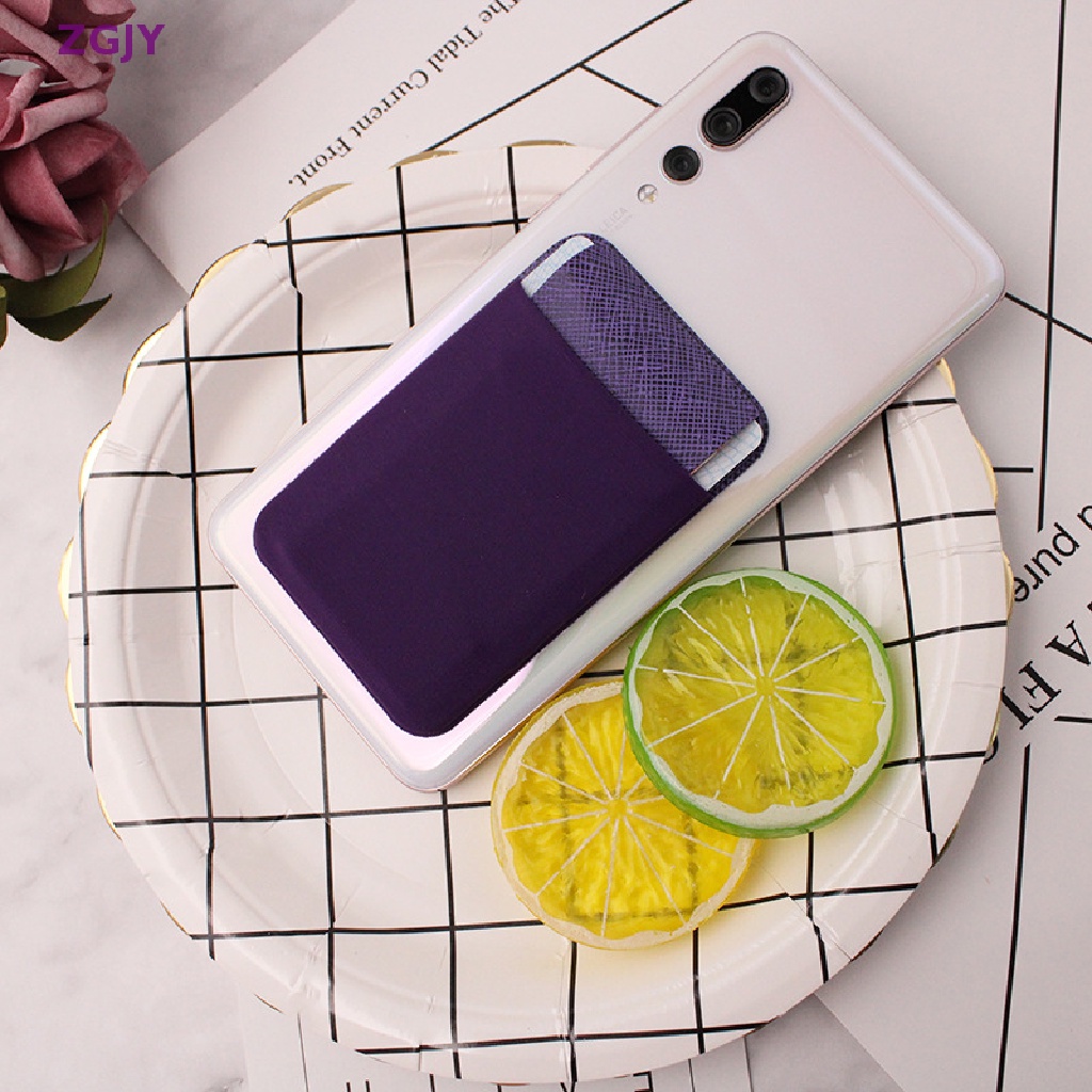 Túi Đựng Điện Thoại Dạng Ví Hình Tam Giác Dán Sau Lưng Chống Khử Từ Chất Liệu Co Giãn Tiện Dụng Mới