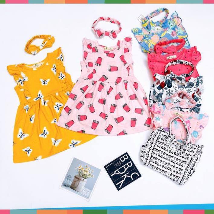 Váy bé gái chất cotton, đầm bé gái size 1-5 tuổi, đầm trẻ em SUNKIDS1 có nhiều màu