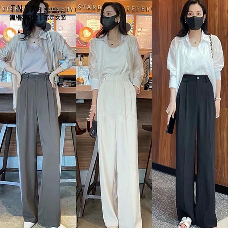 [Mã FAMARAL1 giảm 10K đơn 50K] Quần suông ống đứng kèm túi mini, mềm rủ, 50% lưng chun, đủ size SML (931)