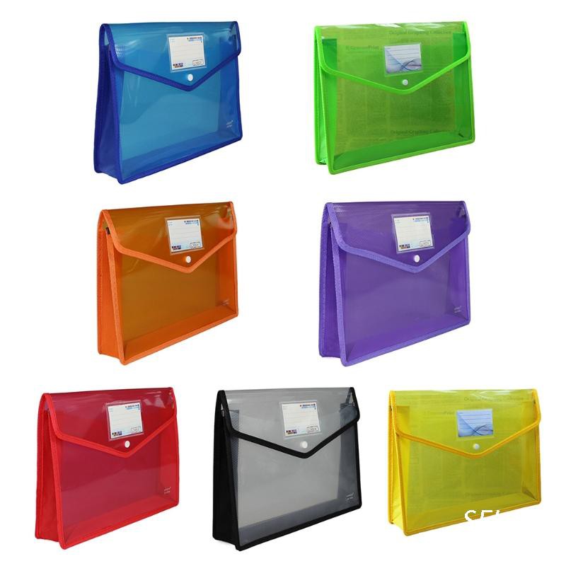 SEL A4 B4 Transparent Document Storage Organizer Three-Dimensional Papers File Bag