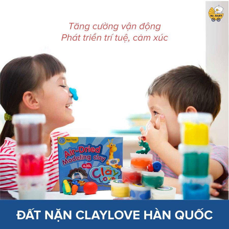 Đất nặn tự khô Hàn Quốc Clay Love an toàn cho bé