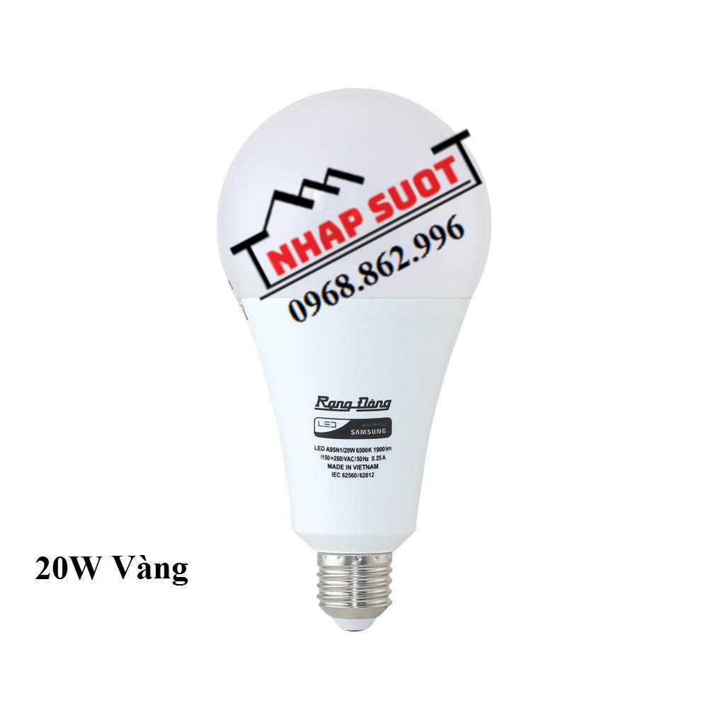 (Chính Hãng) Bóng đèn Rạng Đông LED BULB tròn 12-30W