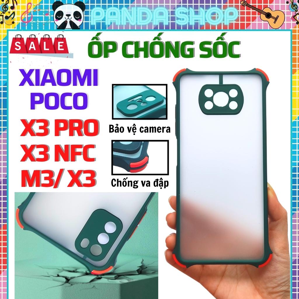 Ốp lưng poco x3 pro / x3 nfc / m3 chống sốc - Chất liệu Nhám dẻo màu đen và xanh - Thiết kế bảo vệ camera