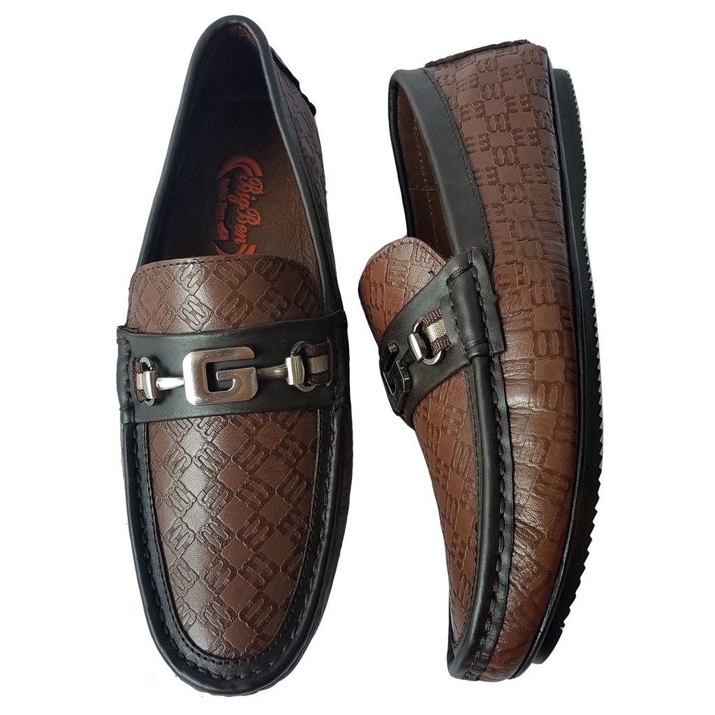 Giày Lười Nam Da Bò Thật BIGBEN Cao Cấp GM239