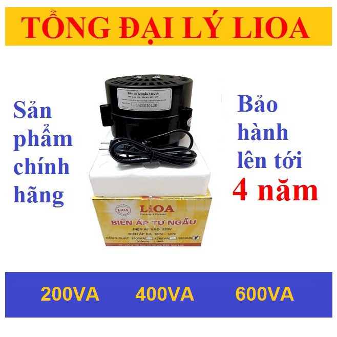 Bộ đổi điện Lioa chính hãng- Đổi điện 220v sang 100v- 110v (200/400/600 VA)