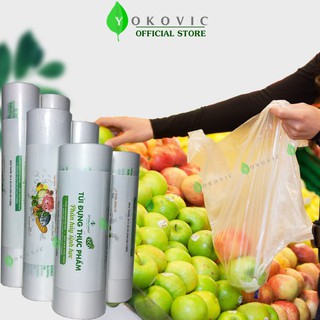 Cuộn túi đựng thực phẩm THÔNG MINH tự hủy sinh học Eco Green.