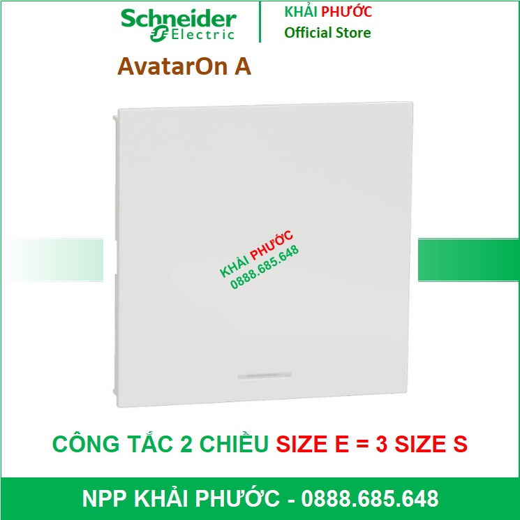 CÔNG TẮC ĐƠN 2 ĐẢO CHIỀU CẦU THANG 16AX 16A Size E CẮM NHANH M3T31_E2_WE SCHNEIDER AVATARON A - KHẢI PHƯỚC ELECTRIC
