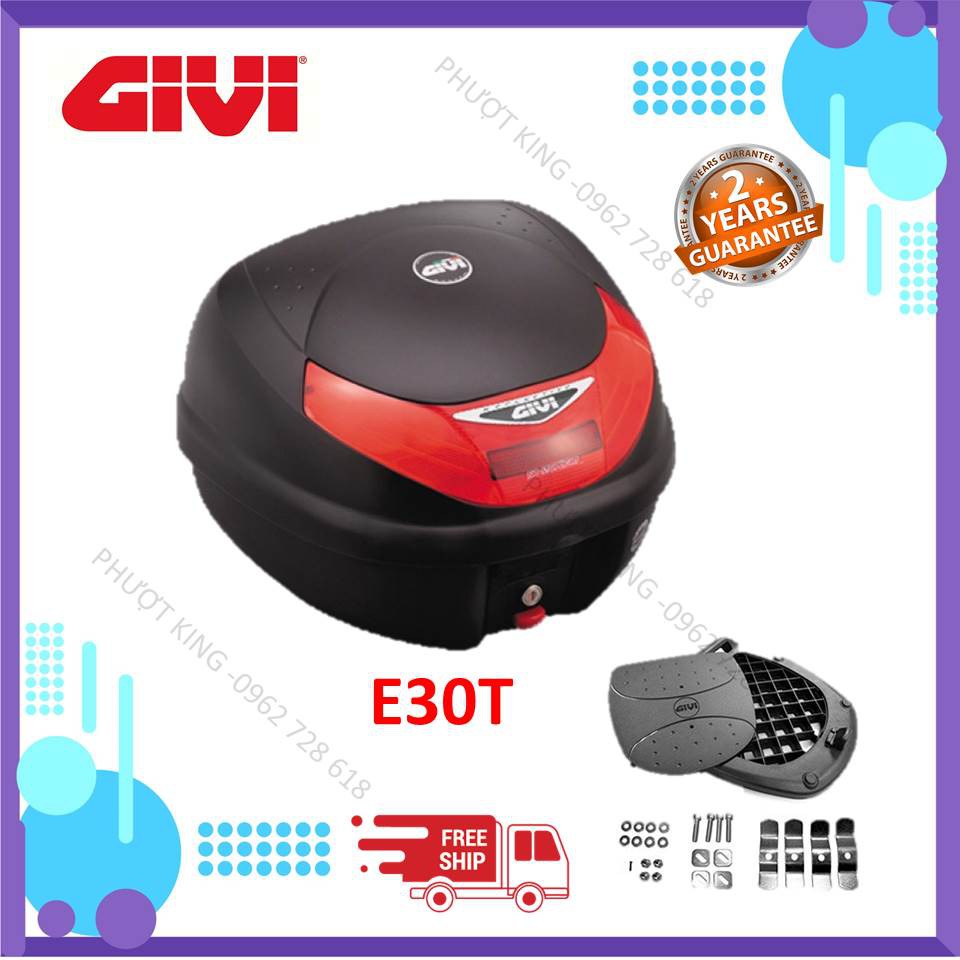 Thùng GIVI E30T tặng kèm đế MP60N