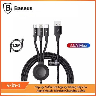 CÁP SẠC 4 IN 1 CỔNG TYPE C VÀ LIGHTNING VÀ MIRCO VÀ APPLE WATCH BASEUS STAR RING CHÍNH HÃNG