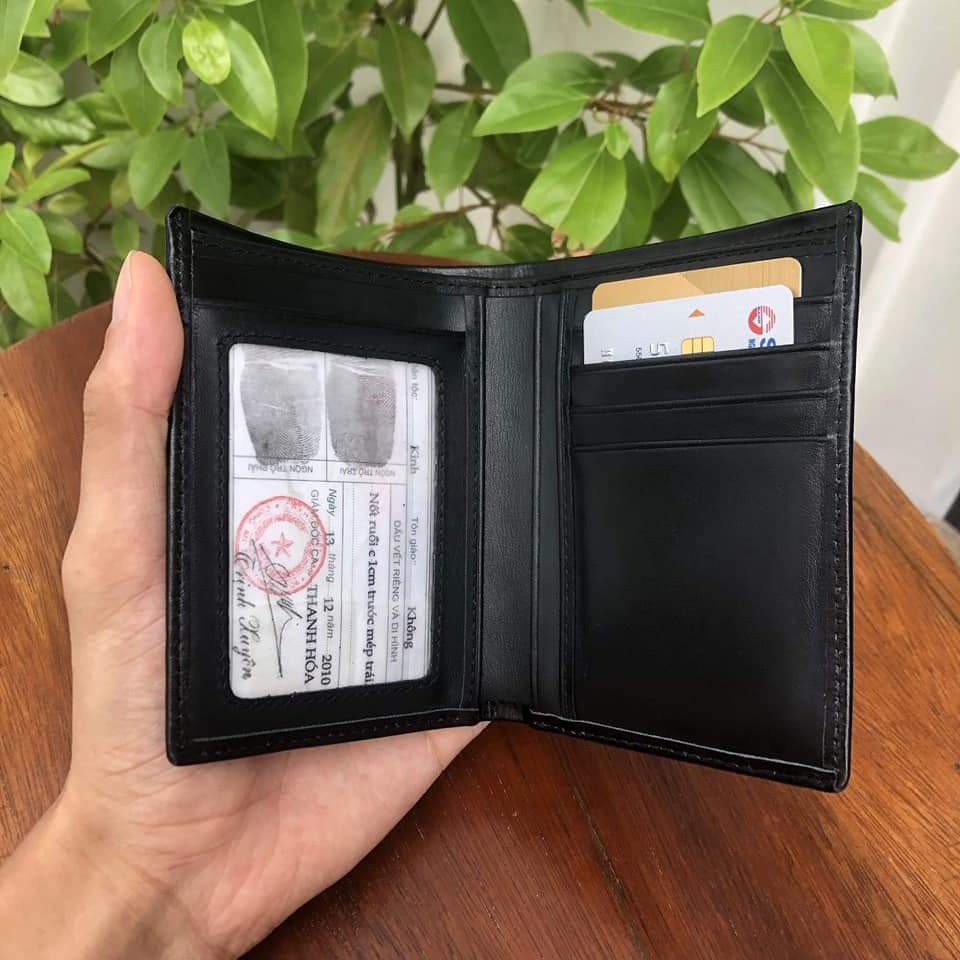 Ví Nam Đứng Da Bò Xịn 100% , Ví Nam Da Bò Cao Cấp V005