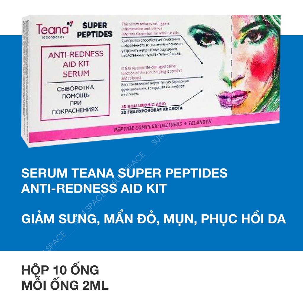 Serum Teana Super Peptides đủ Loại Asap - No Problem - Anti Redness - CRYSTAL SKIN