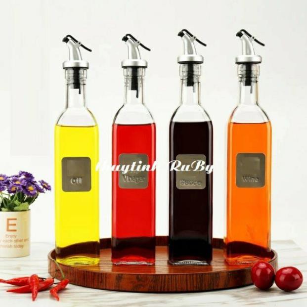 Chai Thủy Tinh Đựng Thực Phẩm 500Ml, Chai lọ Chiết Rót Dầu | BigBuy360 - bigbuy360.vn