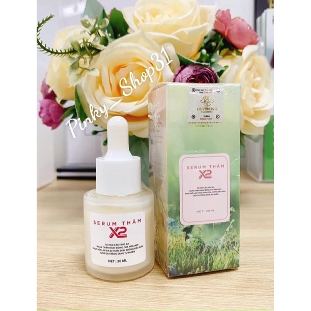 Serum Thâm X2 Huyền Phi 20ml Tác dụng khử thâm hiệu quả nách, bẹn, đầu gối, body giúp da trắng sáng sau 10 ngày