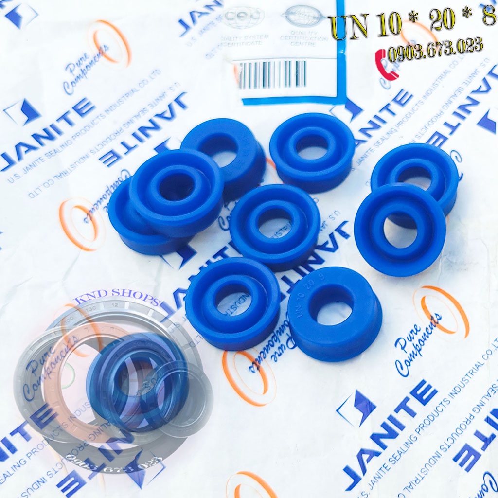 Gioăng phớt thủy lực UN 10*20*6 & UN 10*20*8, phớt chắn dầu thủy lực chuyên cho máy đào, máy xúc, cẩu và xe nâng