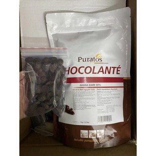 Socola 55% đóng gói 100g puratos