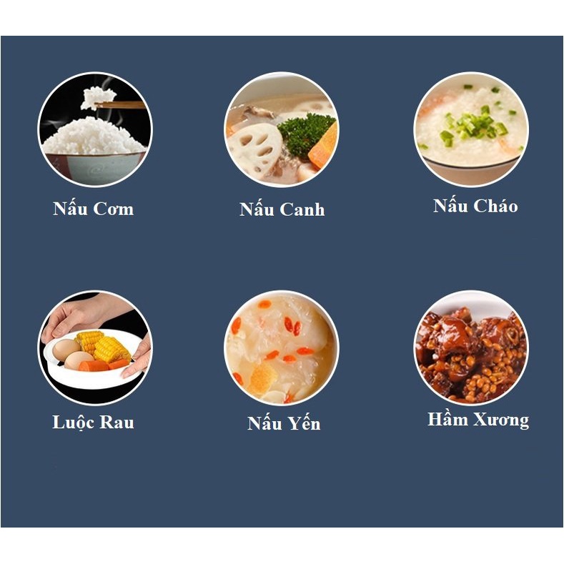 Nồi cơm điện Mini CHIGO 1.5 lít - Phù hợp nấu cháo, soup, hầm xương, đồ ăn dặm cho bé - Dùng cho từ 1-3 người