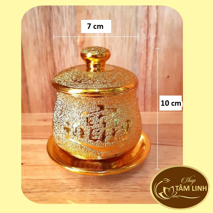 Chung Nước Thờ Cúng Kim Sa Vàng