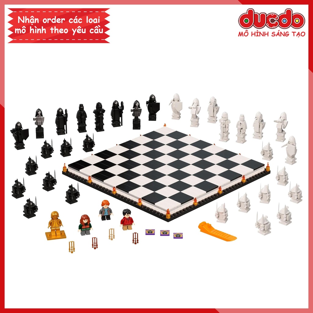 TANK 60142 Lắp ghép Harry Potter Bộ cờ - Hogwarts Wizard's Chess - Đồ chơi Xếp hình Mô hình 76392 BLA LRI