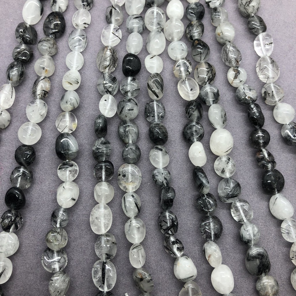 Hạt Đá Thạch Anh Đen Tự Nhiên Dùng Làm Đồ Trang Sức Diy