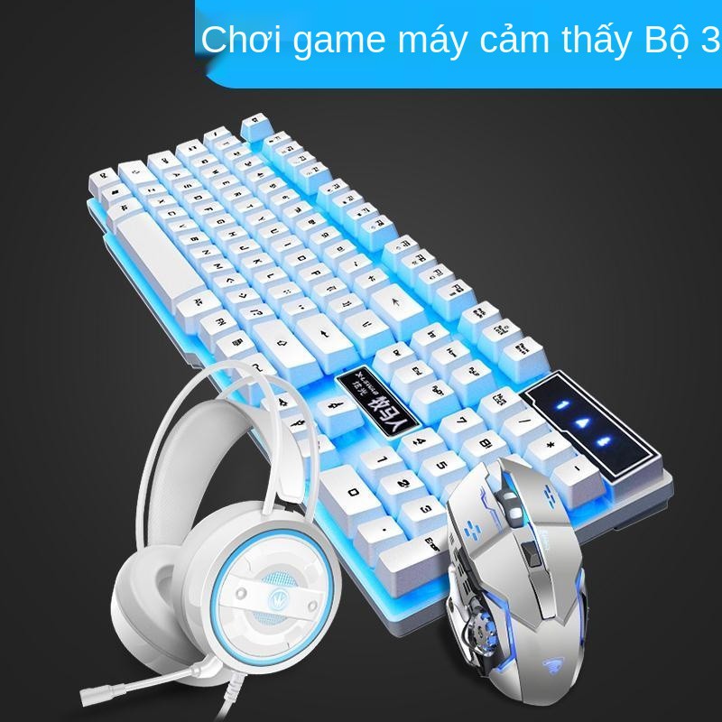Bộ tai nghe bàn phím và chuột Wrangler real, ba mảnh, chuyên biệt dành cho game đá gà ăn tiền thể thao điện tử