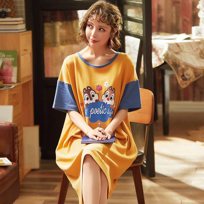 Đầm Thun Cotton Ngắn Tay Dáng Dài Thời Trang Mùa Hè Cho Nữ | BigBuy360 - bigbuy360.vn