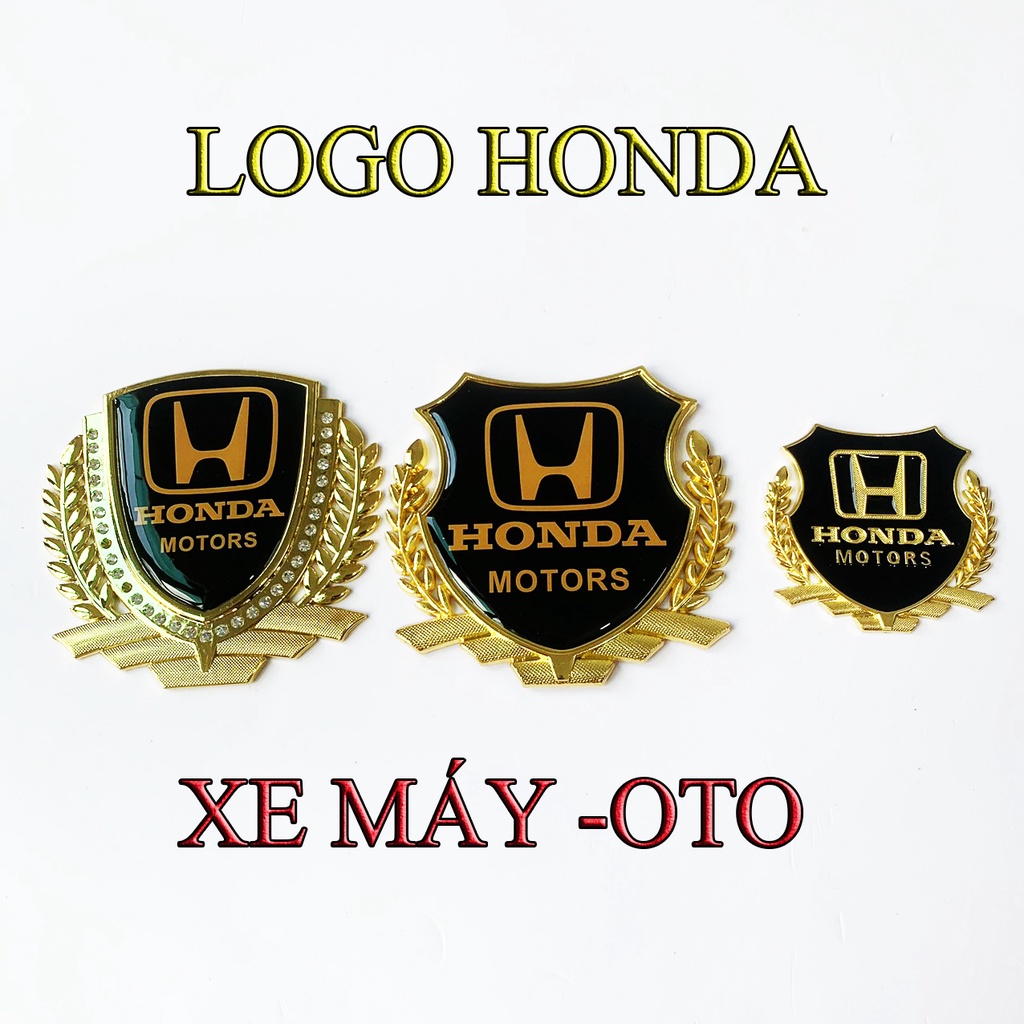 Logo Nhôm Honda Dán Xe Máy, OTO Cực Đẹp, logo mặt nạ , trang trí oto