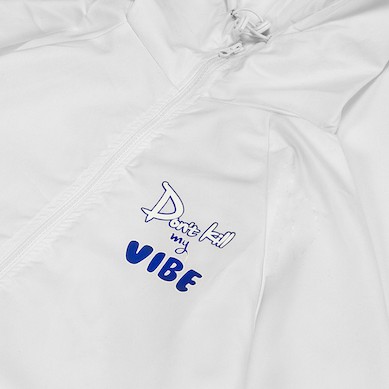 Áo khoác nữ Don't Kill My Vibe vải dù màu trắng, form rộng có nón - The Vibe Stealer Jacket
