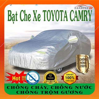 Bạt Phủ Ô Tô #Toyota Camry CAO CẤP 3 LỚP Tráng Bạc Cách Nhiệt, Chống Nước, Chống Trộm Gương Hàng cao cấp 