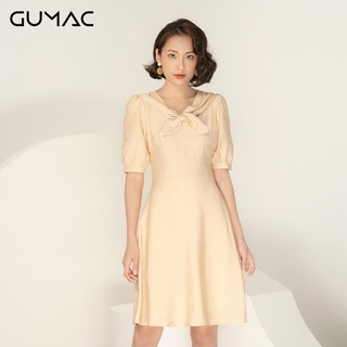Đầm nữ cổ nơ đăng ten DA965 GUMAC