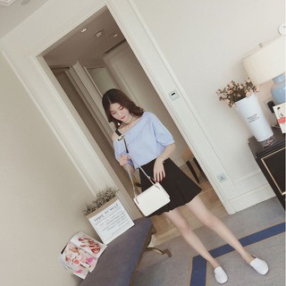 (Hàng order) Áo sơ mi vai lệch SSB098