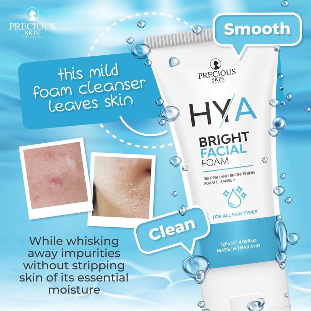 01 Tuýp Sữa Rửa Mặt Sáng Da HYA Bright Facial Foam Thái Lan 120ml