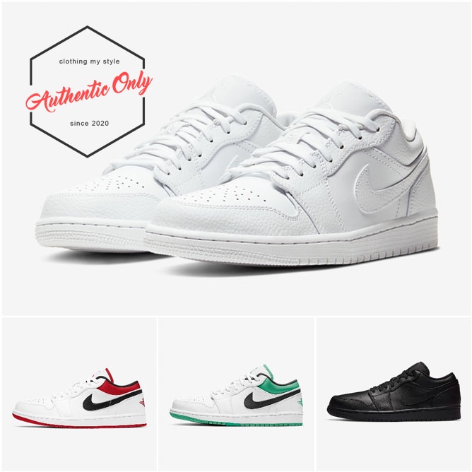 Giày Nike JORDAN 1 LOW WHITE GYM RED - 553558-118, 553558-130, 553558-091