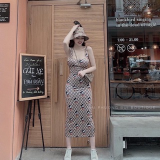 BÁN SỈ VÁY 2 DÂY BODY GUCCI MICKEY