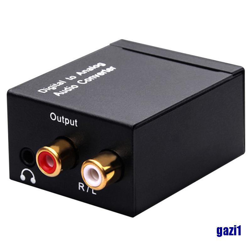 (gazi1) Optical Coax Toslink Digital to Analog Converter RCA L/R Stereo Audio Adapter